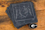 <b>2023 Champions</b> Georgia Football Plays: Slate Coasters (Set of 4)