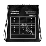 Greatest Navy Football Plays Drawstring Bag: Kennedy's team wins (1963)