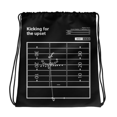 Greatest North Dakota State Football Plays Drawstring Bag: Kicking for the upset (2016)