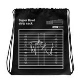 Greatest Eagles Plays Drawstring Bag: Super Bowl strip sack (2018)