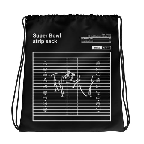 Greatest Eagles Plays Drawstring Bag: Super Bowl strip sack (2018)