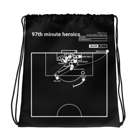 Greatest Arsenal Plays Drawstring Bag: 97th minute heroics (2023)