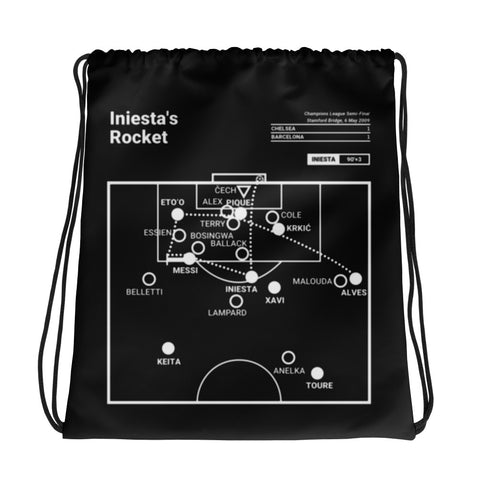 Greatest Barcelona Plays Drawstring Bag: Iniesta's Rocket (2009)