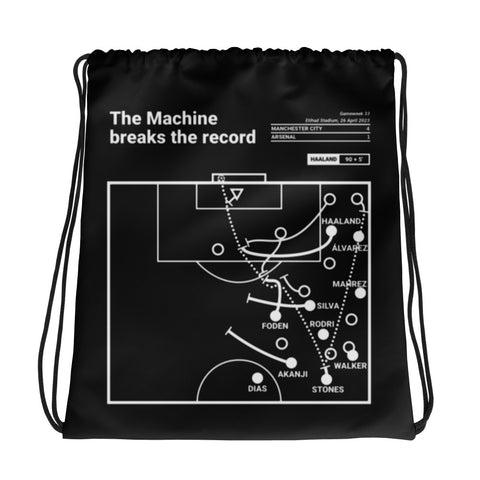 Greatest Manchester City Plays Drawstring Bag: The Machine breaks the record (2023)