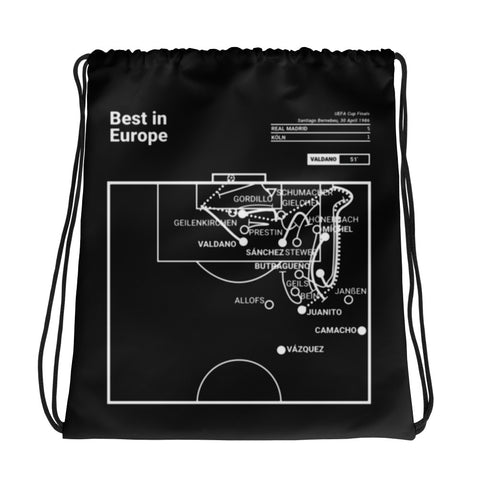 Greatest Real Madrid Plays Drawstring Bag: Best in Europe (1986)