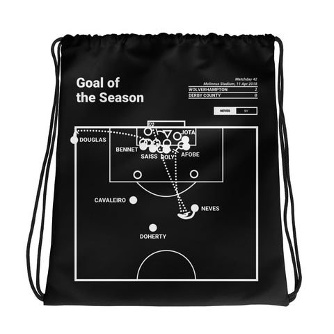 Greatest Wolves Plays Drawstring Bag: Goal of the Season (2018)
