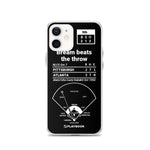 Greatest Braves Plays iPhone Case: Bream beats the throw (1992)