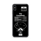Los Angeles Angels Greatest Plays iPhone Case: The Comeback (2002)