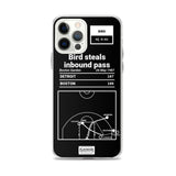 Greatest Celtics Plays iPhone Case: Bird steals inbound pass (1987)