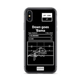 Greatest LSU Football Plays iPhone Case: Down goes 'Bama (2022)