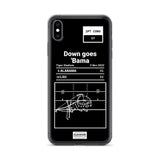 Greatest LSU Football Plays iPhone Case: Down goes 'Bama (2022)