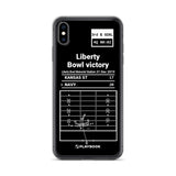 Greatest Navy Football Plays iPhone Case: Liberty Bowl victory (2019)