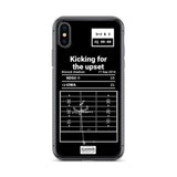 Greatest North Dakota State Football Plays iPhone Case: Kicking for the upset (2016)