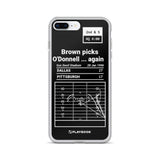 Greatest Cowboys Plays iPhone Case: Brown picks O'Donnell ... again (1996)