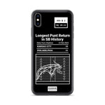 Greatest Chiefs Plays iPhone Case: Longest Punt Return in SB History (2023)
