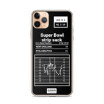 Greatest Eagles Plays iPhone Case: Super Bowl strip sack (2018)