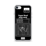 Greatest Eagles Plays iPhone Case: Super Bowl strip sack (2018)