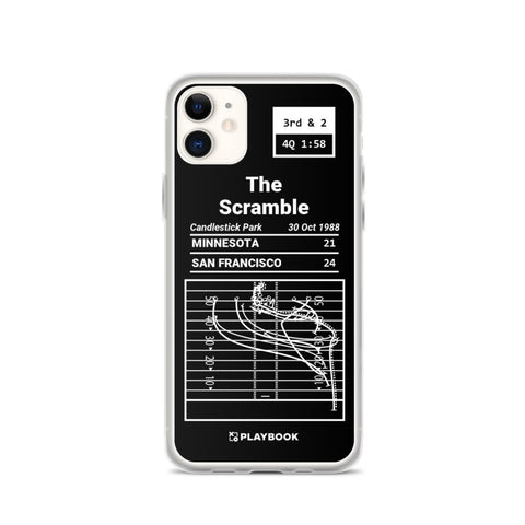 Greatest 49ers Plays iPhone Case: The Scramble (1988)