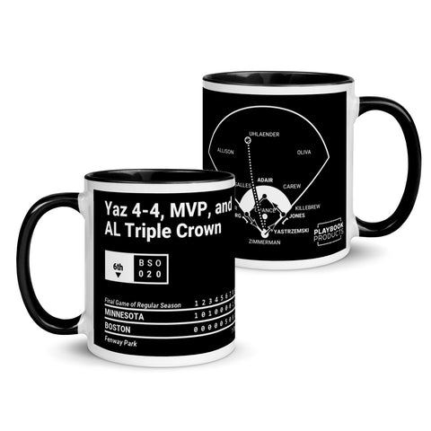 Greatest Red Sox Plays Mug: Yaz 4-4, MVP, and AL Triple Crown (1967)