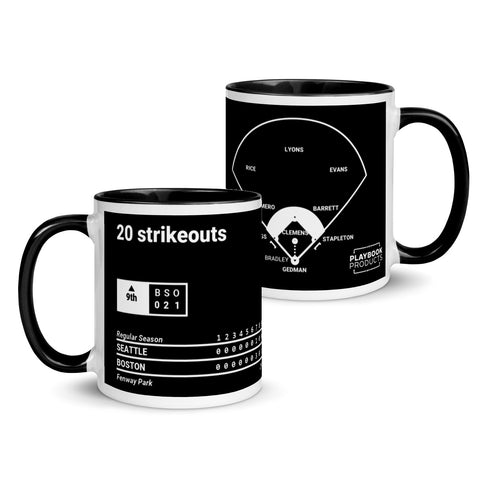 Greatest Red Sox Plays Mug: 20 strikeouts (1986)
