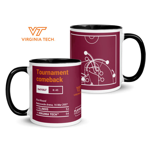 Greatest Virginia Tech Basketball Plays Mug: Tournament comeback (2007)