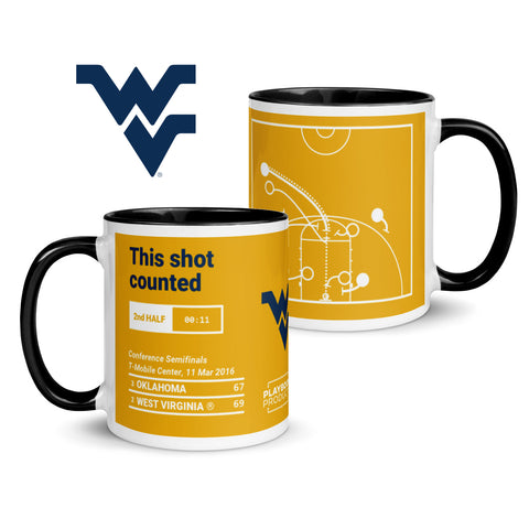 Greatest West Virginia Basketball Plays Mug: This shot counted (2016)