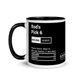 Greatest Raiders Plays Mug: Rod's Pick 6 (2002)
