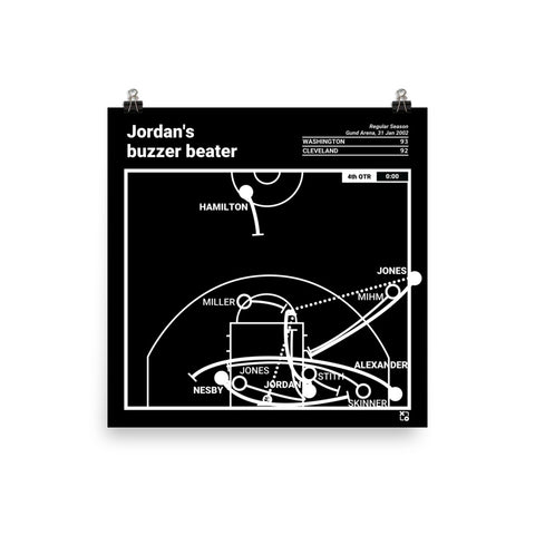 Greatest Wizards Plays Poster: Jordan's buzzer beater (2002)